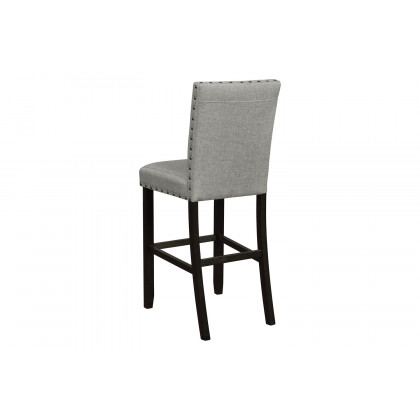 Coaster - Solid Back Upholstered Bar Stools (Set Of 2) in Gray/Antique Noir