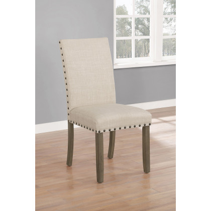 Coaster - Coleman Upholstered Side Chairs (Set Of 2) in Beige/Rustic Brown