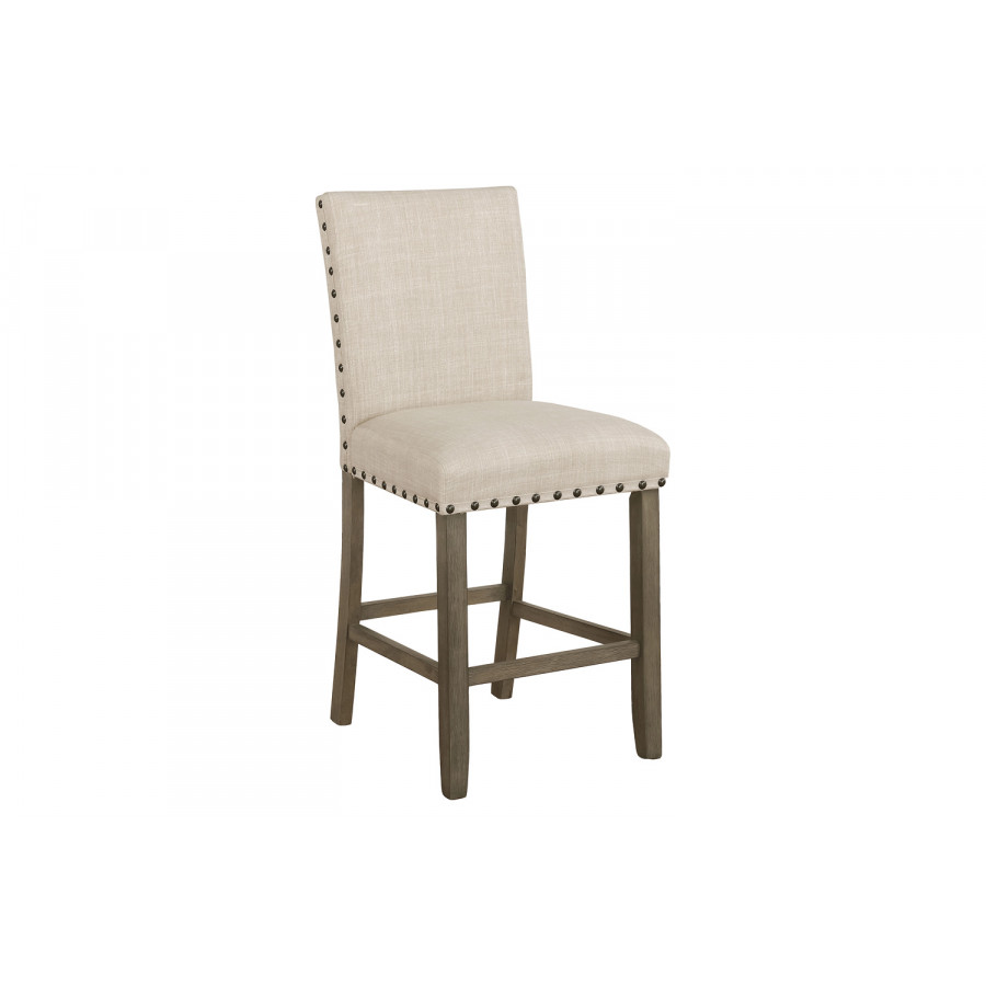 Coaster - Upholstered Counter Height Stools With Nailhead Trim (Set Of 2) in Beige