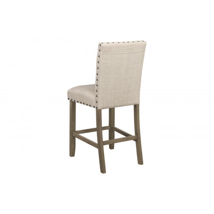 Coaster - Upholstered Counter Height Stools With Nailhead Trim (Set Of 2) in Beige