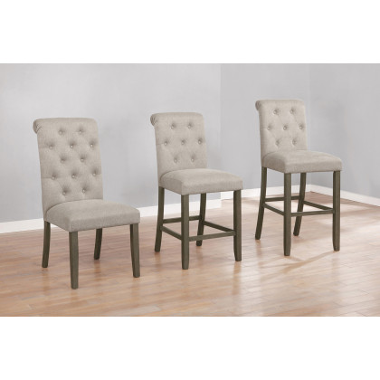 Coaster Calandra Tufted Back Side Chairs (Set Of 2) - Rustic Brown/Beige