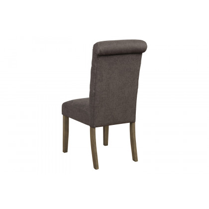 Coaster Calandra Tufted Back Side Chairs (Set Of 2) - Rustic Brown/Gray