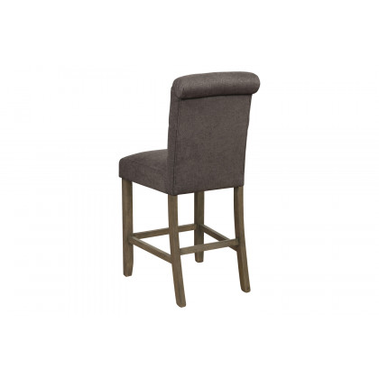 Coaster Tufted Back Counter Height Stools (Set Of 2) - Gray/Rustic Brown