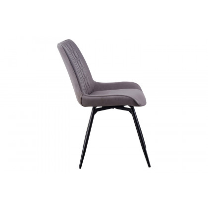 Coaster - Upholstered Tufted Swivel Dining Chairs (Set Of 2) in Gray/Gunmetal