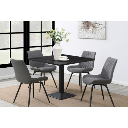 Coaster - Upholstered Tufted Swivel Dining Chairs (Set Of 2) in Gray/Gunmetal
