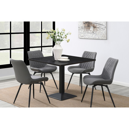 Coaster - Moxee Square Dining Table in Espresso/Gunmetal