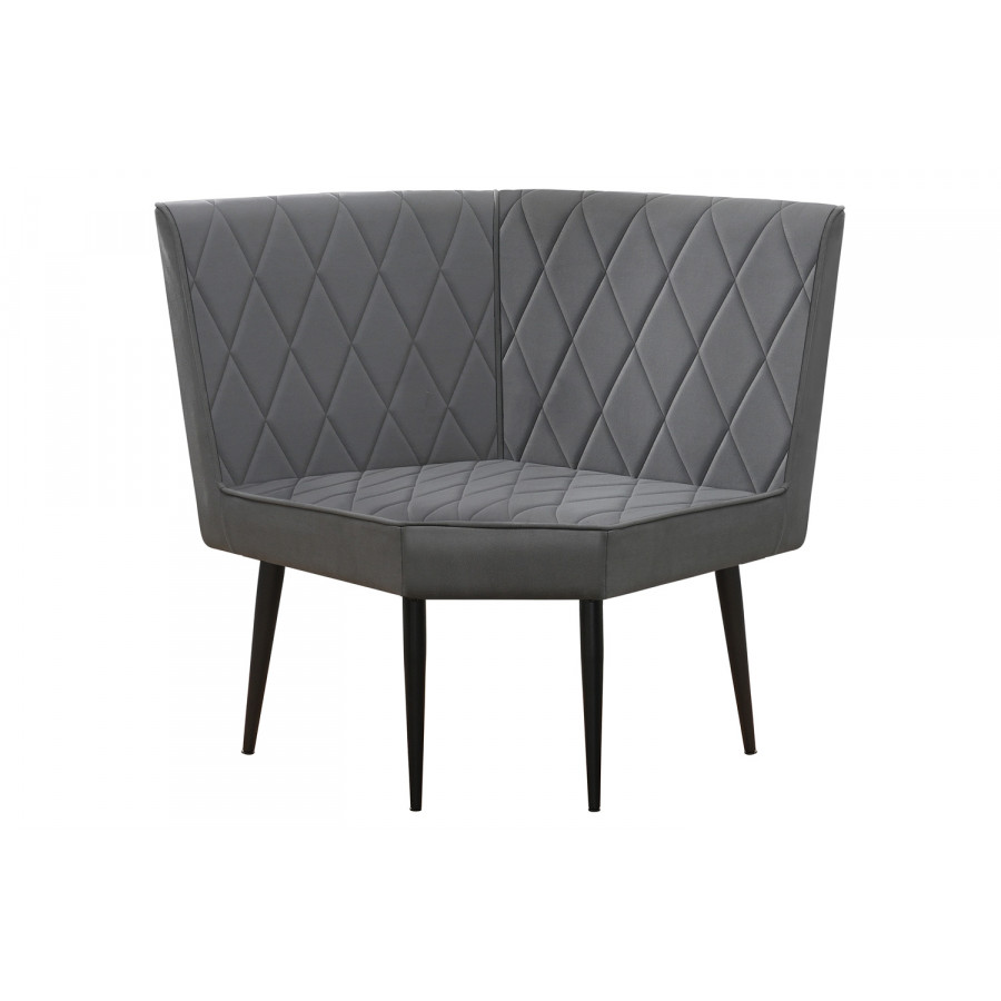 Coaster - Moxee Upholstered Tufted Corner Bench in Gray