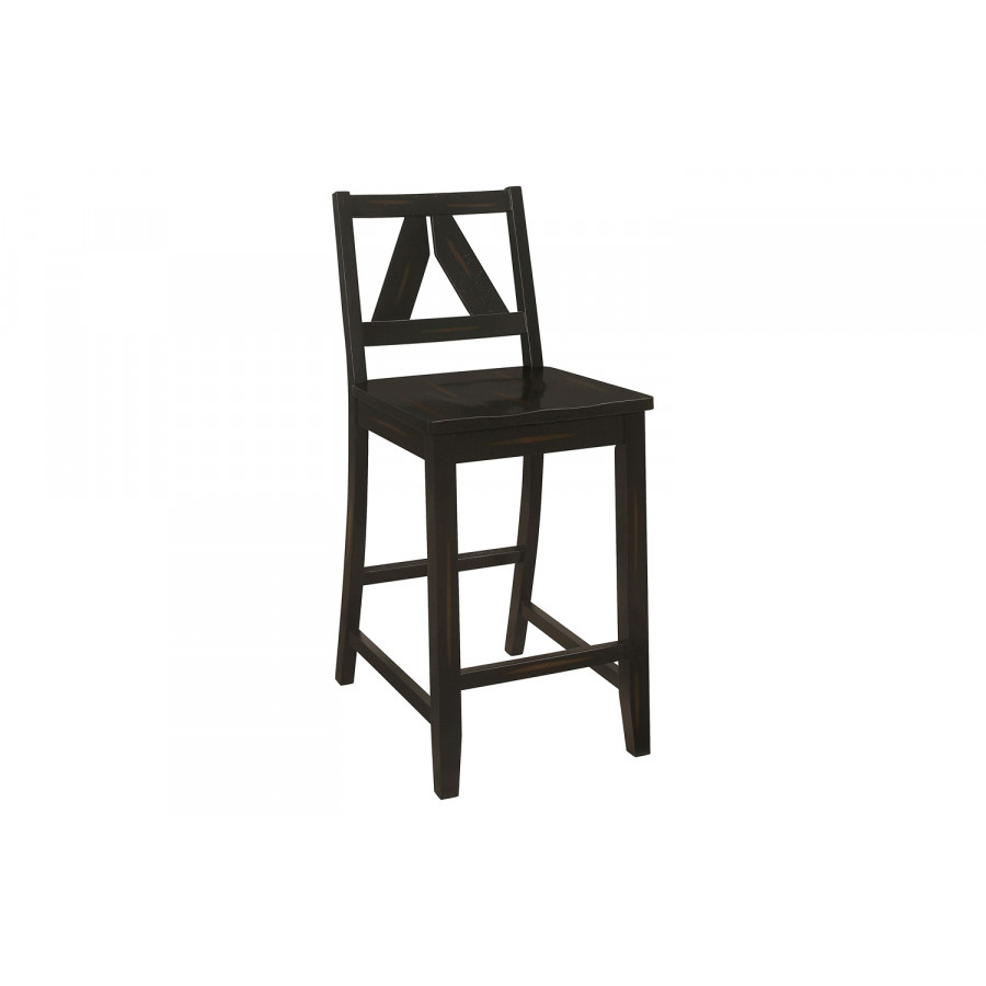 Coaster - Bairn Counter Height Stools With Low Back (Set Of 2) in Black Sand
