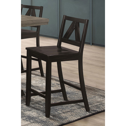 Coaster - Bairn Counter Height Stools With Low Back (Set Of 2) in Black Sand