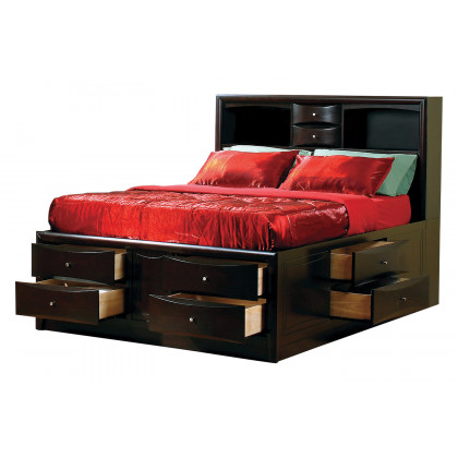 Coaster Phoenix 10-Drawer California King Bed - Deep Cappuccino