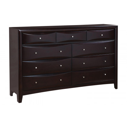 Coaster Phoenix 10-Drawer Queen Bed - Deep Cappuccino