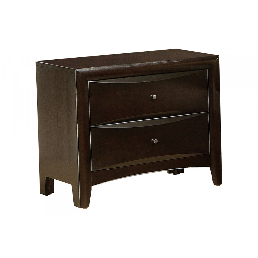 Coaster - Phoenix 2-Drawer Nightstand in Deep Cappuccino