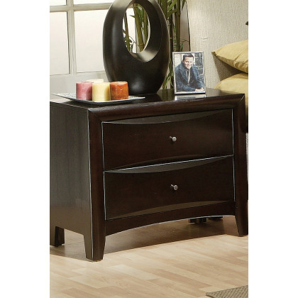 Coaster - Phoenix 2-Drawer Nightstand in Deep Cappuccino
