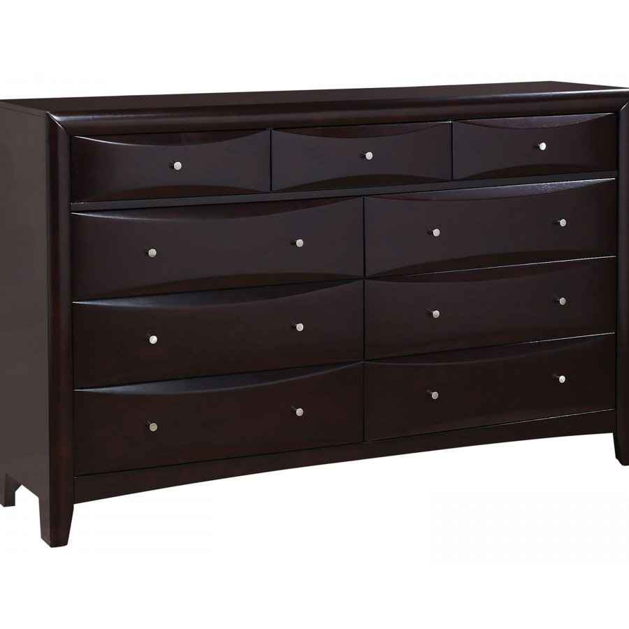 Coaster - Phoenix 9-Drawer Dresser in Deep Cappuccino