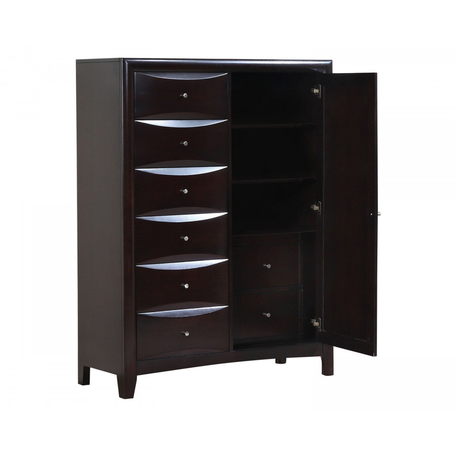 Coaster - Phoenix 6-Drawer Man'S Chest in Deep Cappuccino