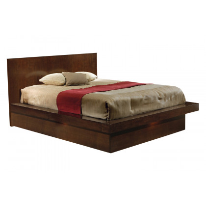 Coaster Jessica Eastern King Platform Bed with Rail Seating - Cappuccino