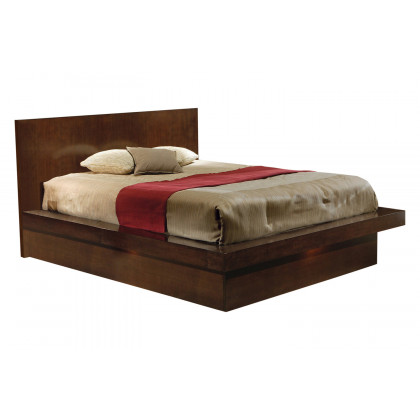 Coaster Jessica California King Platform Bed with Rail Seating - Cappuccino