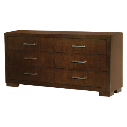 Coaster Jessica Queen Platform Bed with Rail Seating - Cappuccino