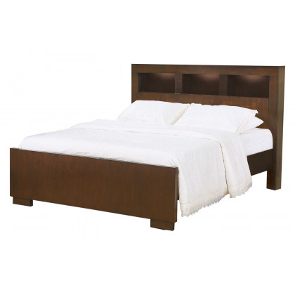 Coaster Jessica Queen Bed with Storage Headboard - Cappuccino