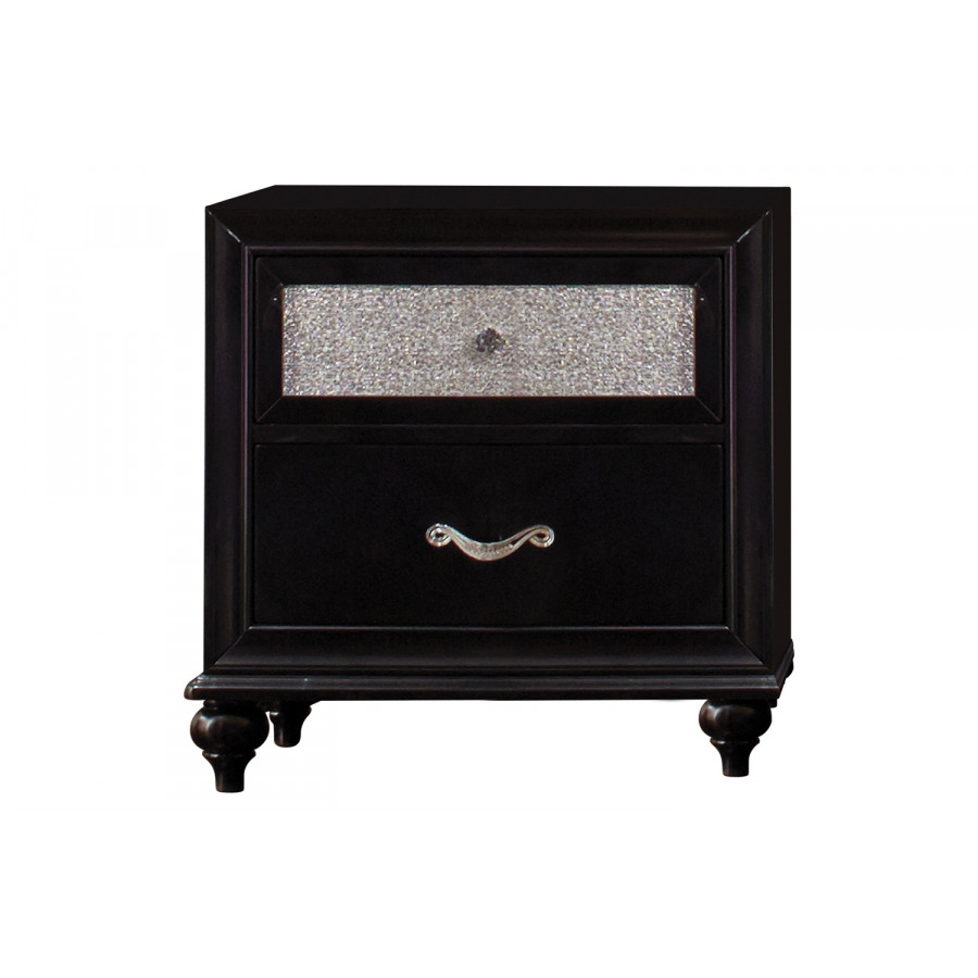 Coaster Barzini 2-Drawer Rectangular Nightstand - Black