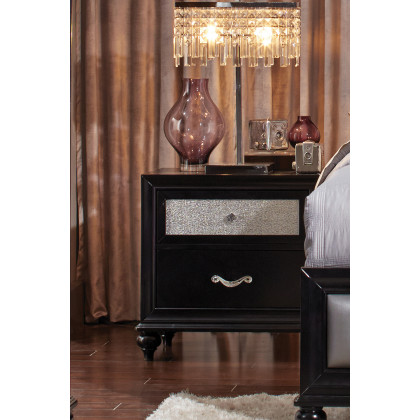 Coaster Barzini 2-Drawer Rectangular Nightstand - Black