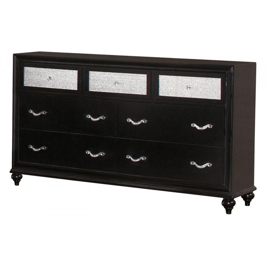 Coaster Barzini 7-Drawer Rectangular Dresser - Black