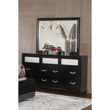 Coaster Barzini 7-Drawer Rectangular Dresser - Black