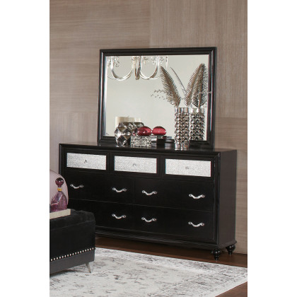 Coaster Barzini Rectangular Mirror - Black