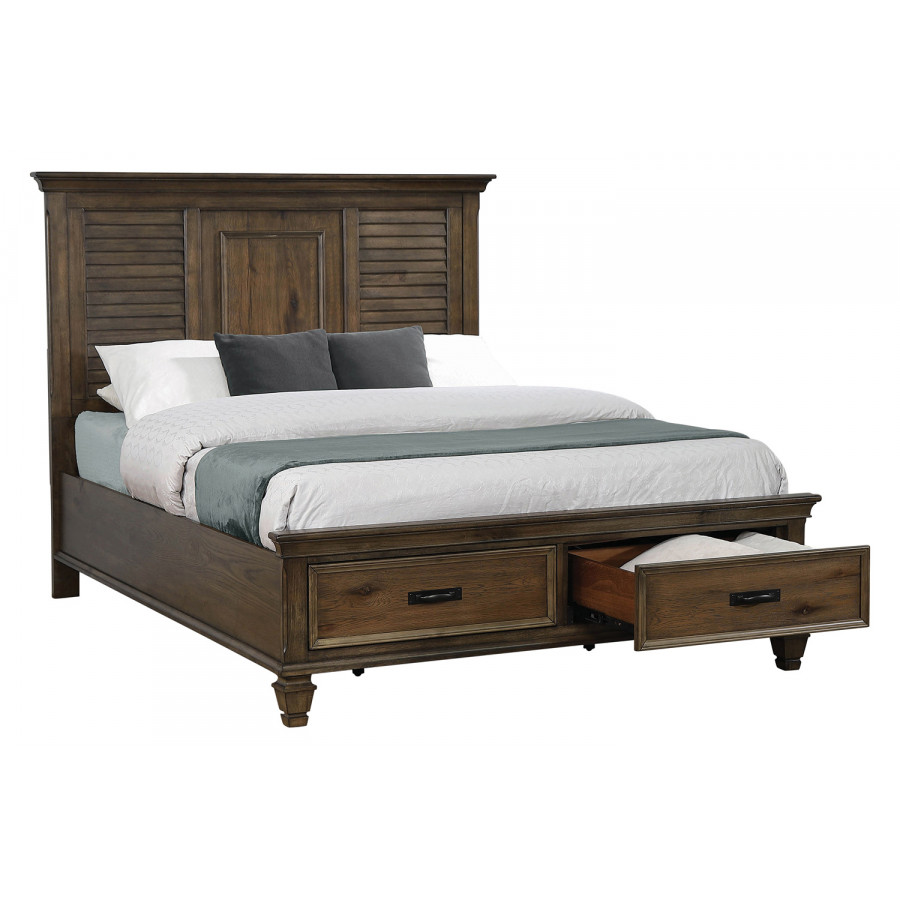 Coaster Franco Eastern King Storage Bed - Burnished Oak