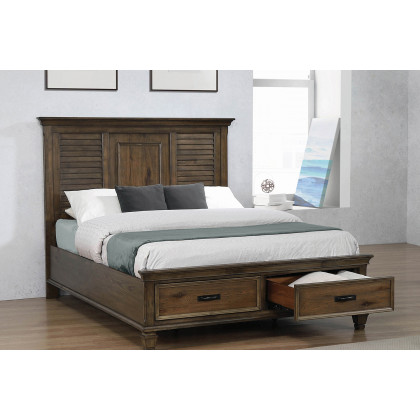 Coaster Franco Queen Storage Bed - Burnished Oak