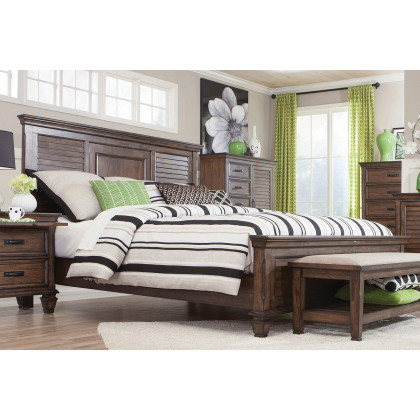 Coaster Franco California King Panel Bed - Burnished Oak