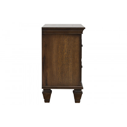 Coaster - 2-Drawer Nightstand With Pull Out Tray in Burnished Oak