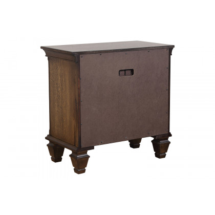 Coaster - 2-Drawer Nightstand With Pull Out Tray in Burnished Oak