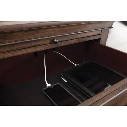 Coaster - 2-Drawer Nightstand With Pull Out Tray in Burnished Oak