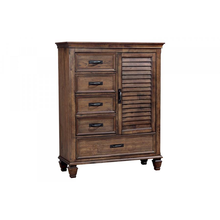 Coaster Franco 5-Drawer Man'S Chest - Burnished Oak