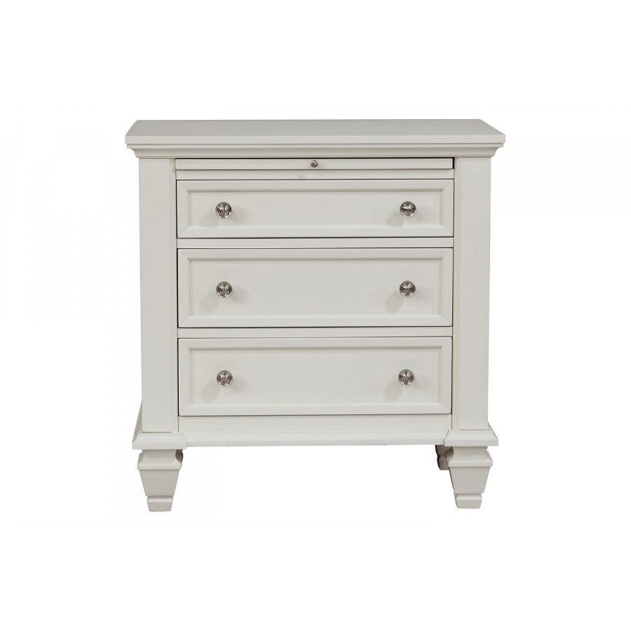 Coaster Sandy Beach 3-Drawer Nightstand - White
