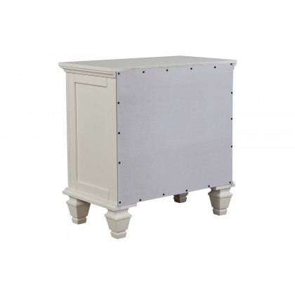 Coaster Sandy Beach 3-Drawer Nightstand - White