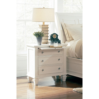 Coaster Sandy Beach 3-Drawer Nightstand - White