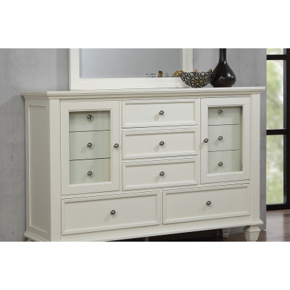 Coaster Sandy Beach 11-Drawer Rectangular Dresser - White