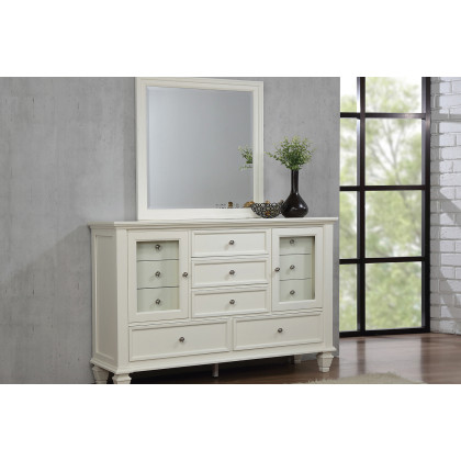 Coaster Sandy Beach 11-Drawer Rectangular Dresser - White