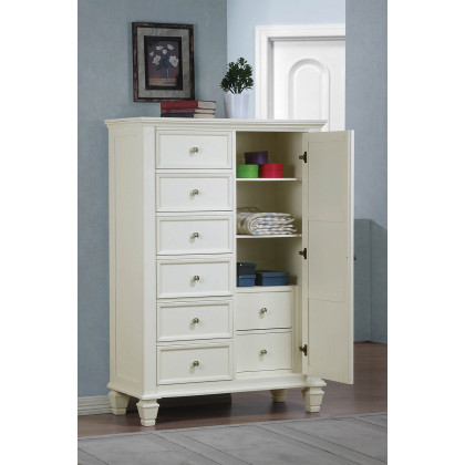 Coaster Sandy Beach 8-Drawer Man'S Chest Storage - White