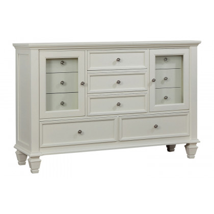 Coaster Sandy Beach Eastern King Storage Sleigh Bed - White