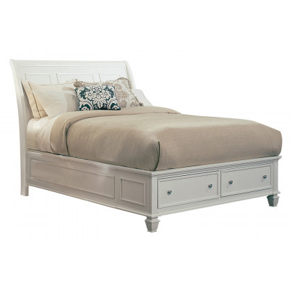 Coaster Sandy Beach Eastern King Storage Sleigh Bed - White