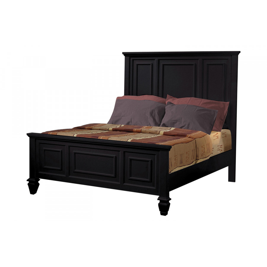 Coaster Sandy Beach Eastern King Panel Bed with High Headboard - Black