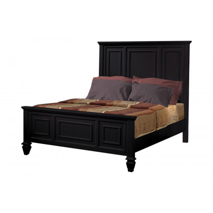 Coaster Sandy Beach Eastern King Panel Bed with High Headboard - Black