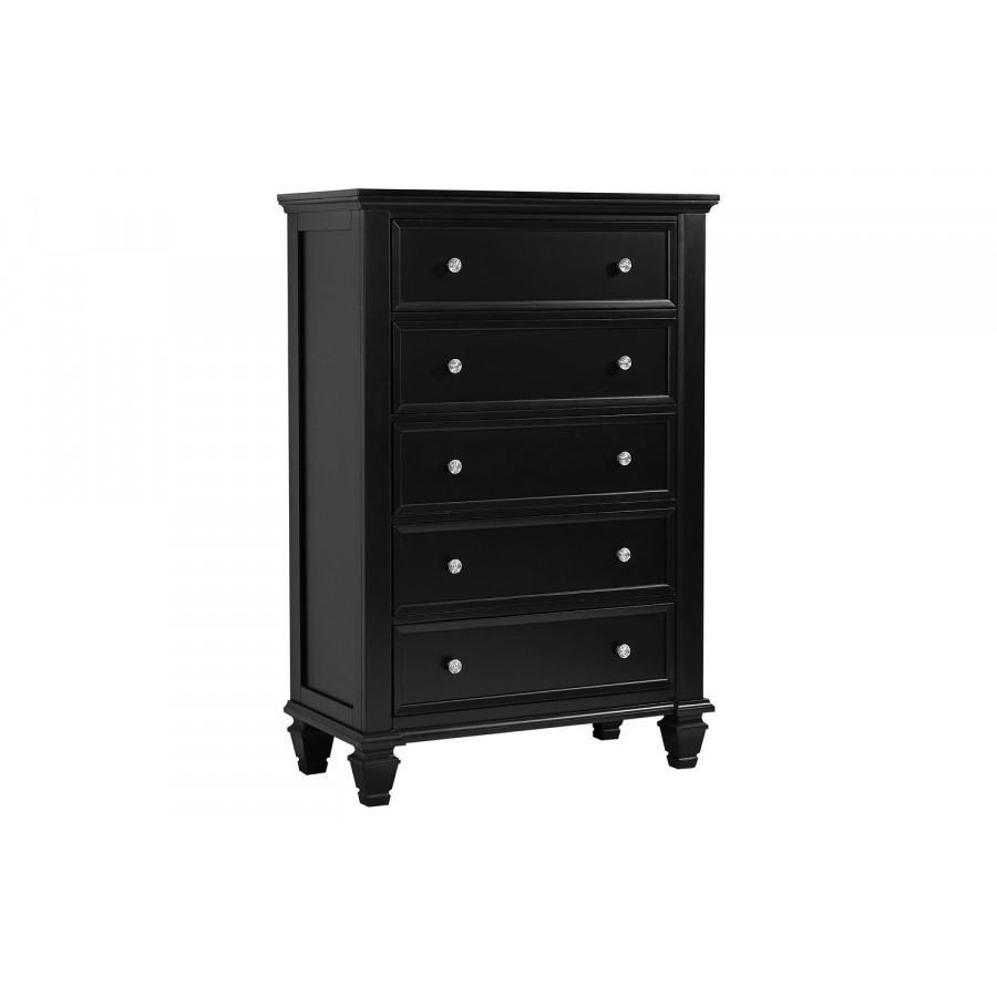 Coaster Sandy Beach 5-Drawer Chest - Black