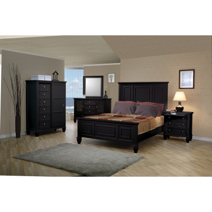 Coaster Sandy Beach Man’S Chest With Concealed Storage - Black