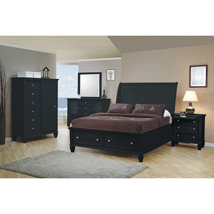 Coaster Sandy Beach Man’S Chest With Concealed Storage - Black