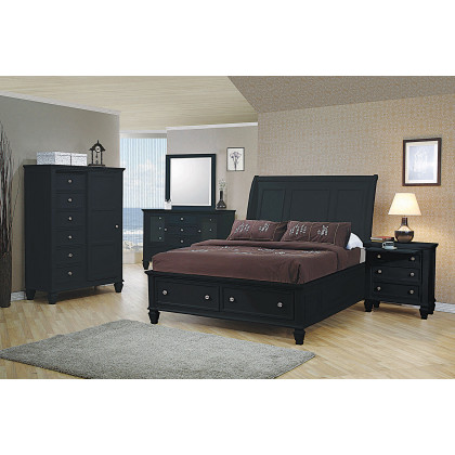 Coaster Sandy Beach Eastern King Storage Sleigh Bed - Black
