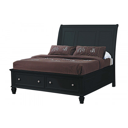 Coaster Sandy Beach Queen Storage Sleigh Bed - Black